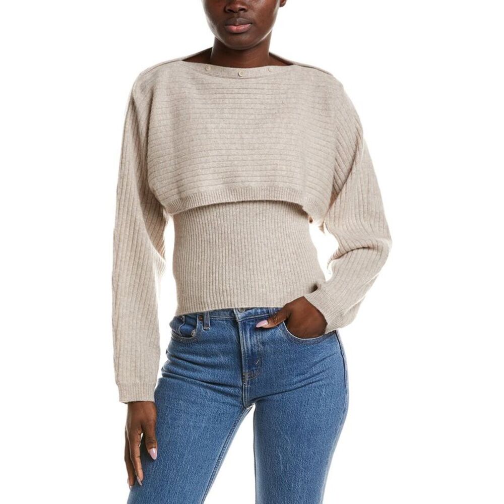 Naadam Womens  2Pc Cashmere Sweater Set, Brown